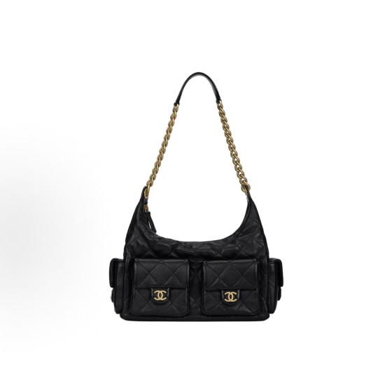 CHANEL 25C single-shoulder bag, extra-large black
